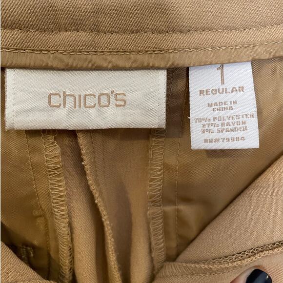 Chico’s bundle of 2 dress pants gray and tan Chico’s size 1 - Picture 7 of 8